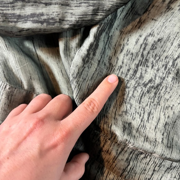 Dolce Viva Collection Sage Green Abstract Print Long Sleeve Midi Dress Size L - Picture 9 of 9